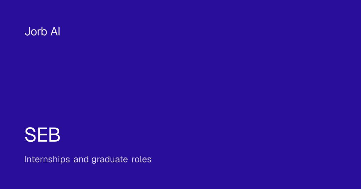 SEB – internships and graduate programs | Jorb AI